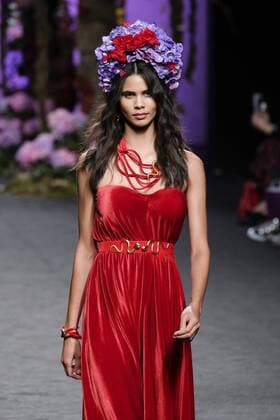 February 17, 2017 - Madrid, Spain - A model walks the runway at the FRANCIS MONTESINOS show during the Mercedes-Benz Madrid Fashion Week Autumn Winter 2017 2018 at IFEMA on February 17, 2017 in Madrid, Spain Madrid Spain  - ZUMAn230 20170217_zaa_n230_496 Copyright: xOscarxGonzalezx