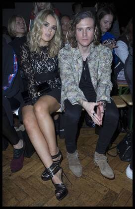 . 17 02 2017. London, United Kingdom. Tallia Storm and Dougie Poynter at the PPQ show at London Fashion Week for Autumn Winter 2017  xStephenxLockx xi-Imagesx IIM-14421-0003