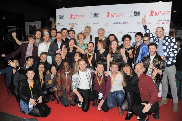Das Team vom Teddy Award Ankunft, roter Teppich zur 31. Preisverleihung des TEDDY AWARD im Haus der Berliner Festspiele am 17.02.2017
