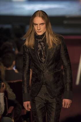 London: Joshua Kane Fashion Show British fashion designer Joshua Kane presents his new Collection AW17, in a fashion show at London Palladium. The show was named Journey and it saw the presence of a string quartet and two professional dancers.  AlbertoxPezzali