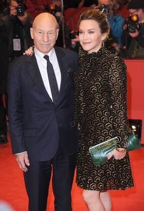 English actor Patrick Stewart and his wife American singer Sunny Ozell attend the 67th Berlinale International Film Festival Berlin Premiere of Logan at the Grand Hyatt Hotel in Berlin, Germany. FEBRUARY 17th 2017  PTYx17282