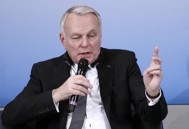 MUNICH, GERMANY - FEBRUARY 18, 2017: France s Foreign Minister Jean-Marc Ayrault speaks at the 53rd Munich Security Conference. Alexander Shcherbak TASS  TS041BD7