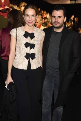 Emiliano Suarez and Carola Baleztena at the front row of the Roberto Torretta fashion show at Mercedes Benz Fashion Week Madrid 2017.  DiegoxPuerta