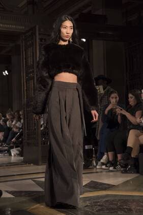 United Kingdom: LFW: CECI fashion show CECI s fashion show AW17 at London Fashion Scout, during the Fashion Week. Apparel and jewelry designer Cecilia Chang s namesake brand was founded in New York City 2014. The label is known for its loose-fitting and clean silhouette aesthetic.  AlbertoxPezzali