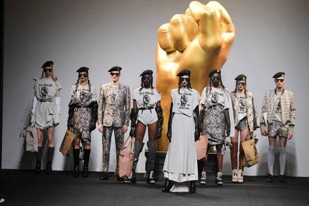 February 18, 2017 - Madrid, Spain - A model walks the runway at then ANA LOCKING show during the Mercedes-Benz Madrid Fashion Week Autumn Winter 2017 2018 at IFEMA on February 18, 2017 in Madrid, Spain Madrid Spain  - ZUMAn230 20170218_zaa_n230_047 Copyright: xOscarxGonzalezx