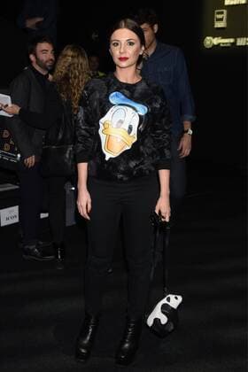 Miren Ibarguren at the front row of Ana Locking fashion show at Mercedes Benz Fashion Week Madrid 2017.  DiegoxPuerta