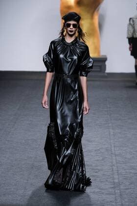 February 18, 2017 - Madrid, Spain - A model walks the runway at then ANA LOCKING show during the Mercedes-Benz Madrid Fashion Week Autumn Winter 2017 2018 at IFEMA on February 18, 2017 in Madrid, Spain Madrid Spain  - ZUMAn230 20170218_zaa_n230_048 Copyright: xOscarxGonzalezx