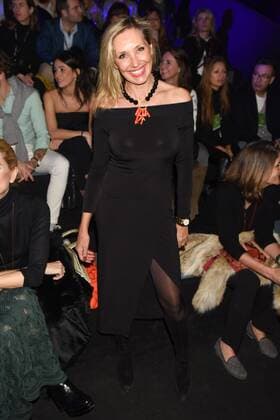 Marta Robles at the front row of Menchen Tomas fashion show at Mercedes Benz Fashion Week Madrid 2017.  DiegoxPuerta