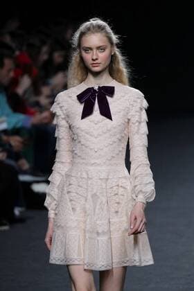 February 18, 2017 - Madrid, Spain - A model walks the runway at then TERESA HELBIG show during the Mercedes-Benz Madrid Fashion Week Autumn Winter 2017 2018 at IFEMA on February 18, 2017 in Madrid, Spain Madrid Spain  - ZUMAn230 20170218_zaa_n230_309 Copyright: xOscarxGonzalezx