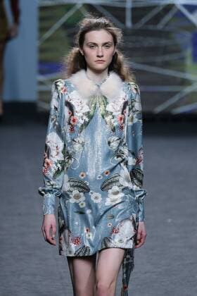 February 18, 2017 - Madrid, Spain - A model walks the runway at then TERESA HELBIG show during the Mercedes-Benz Madrid Fashion Week Autumn Winter 2017 2018 at IFEMA on February 18, 2017 in Madrid, Spain Madrid Spain  - ZUMAn230 20170218_zaa_n230_312 Copyright: xOscarxGonzalezx