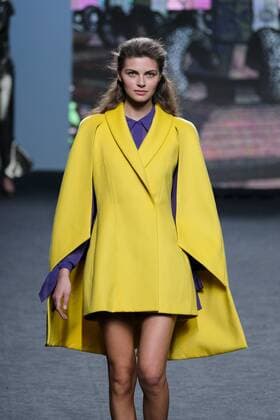 February 18, 2017 - Madrid, Spain - A model walks the runway at then TERESA HELBIG show during the Mercedes-Benz Madrid Fashion Week Autumn Winter 2017 2018 at IFEMA on February 18, 2017 in Madrid, Spain Madrid Spain  - ZUMAn230 20170218_zaa_n230_319 Copyright: xOscarxGonzalezx
