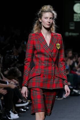 February 18, 2017 - Madrid, Spain - A model walks the runway at then TERESA HELBIG show during the Mercedes-Benz Madrid Fashion Week Autumn Winter 2017 2018 at IFEMA on February 18, 2017 in Madrid, Spain Madrid Spain  - ZUMAn230 20170218_zaa_n230_321 Copyright: xOscarxGonzalezx