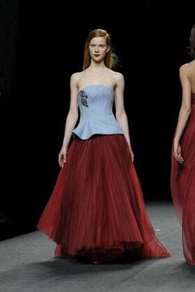 February 18, 2017 - Madrid, Spain - Models walk the runway at the Menchen Tomas show during the Mercedes-Benz Madrid Fashion Week Autumn Winter 2017 at Ifema on February 18, 2017 in Madrid, Spain. Madrid Spain  - ZUMAn230 20170218_zaa_n230_554 Copyright: xOscarxGonzalezx