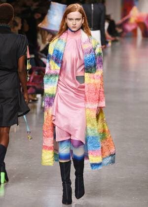 February 17, 2017 - London, England, United Kingdom - A model walks the runway at the FYODOR GOLAN show during the London Fashion Week February 2017 collections on February 17, 2017 in London, England. London United Kingdom  - ZUMAn230 20170217_zaa_n230_1051 Copyright: xKarynxLouisex