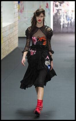 London, United Kingdom. Models walk the catwalk at the Preen by Thornton Bregazzi show on day 3 of London Fashion Week 2017 at the QE2 Centre, Westminster, London, UK,  xBenxStevensx xi-Imagesx IIM-14432-0016