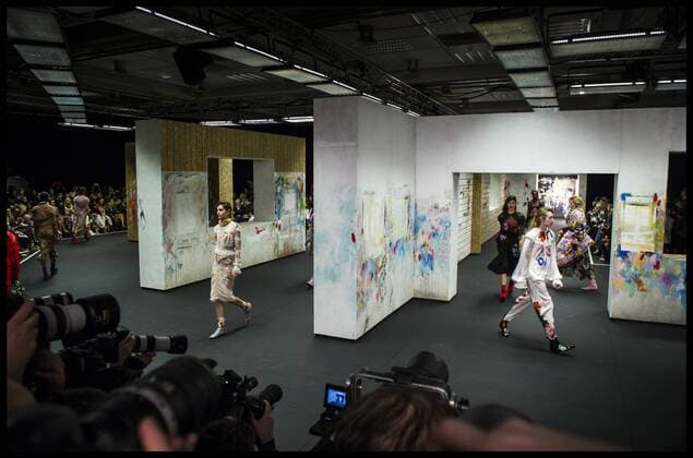 . 19 02 2017. London, United Kingdom. Models walk the catwalk at the Preen by Thornton Bregazzi show on day 3 of London Fashion Week 2017 at the QE2 Centre, Westminster, London, UK,  xBenxStevensx xi-Imagesx IIM-14432-0018