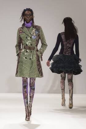 London, UK, 18 February 2017. A model walks the runway during the Dans La Vie - Rira Sugaware show at Fashion Scout, London Fashion Week. Dans La Vie - Rira Sugawara, London Fashion Week, London, UK 
