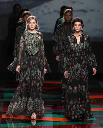 Models take to the catwalk wearing creations from the Fall Winter 2017 collection of the Spanish firm Ailanto on the third day of the Mercedes-Benz Fashion Week Madrid (MBFWM) held at the IFEMA Congress and Events center in Madrid, 19 February 2017. THE MBFWM runs from 16 to 21 February. MADRID FASHION WEEK !ACHTUNG: NUR REDAKTIONELLE NUTZUNG!  Copyright: xJJxGUILLENx GRA128 20170219-636231081827944878