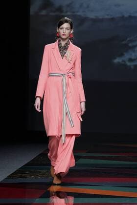 February 19, 2017 - Madrid, Spain - A model walks the runway at the AILANTO show during the Mercedes-Benz Madrid Fashion Week Autumn Winter 2017 2018 at IFEMA on February 19, 2017 in Madrid, Spain Madrid Spain  - ZUMAn230 20170219_zaa_n230_051 Copyright: xOscarxGonzalezx