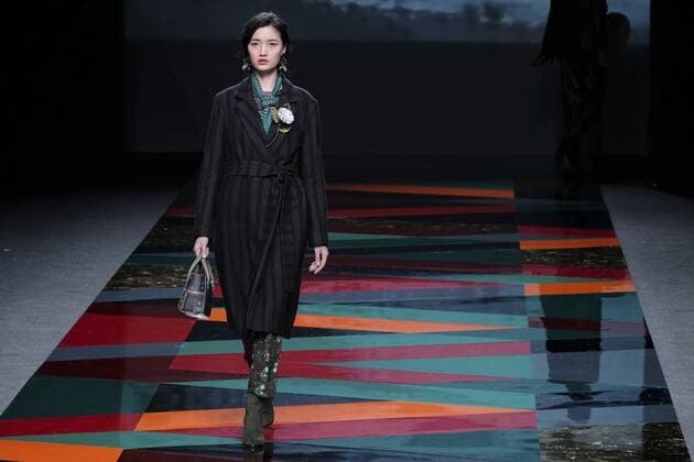 February 19, 2017 - Madrid, Spain - A model walks the runway at the AILANTO show during the Mercedes-Benz Madrid Fashion Week Autumn Winter 2017 2018 at IFEMA on February 19, 2017 in Madrid, Spain Madrid Spain  - ZUMAn230 20170219_zaa_n230_053 Copyright: xOscarxGonzalezx