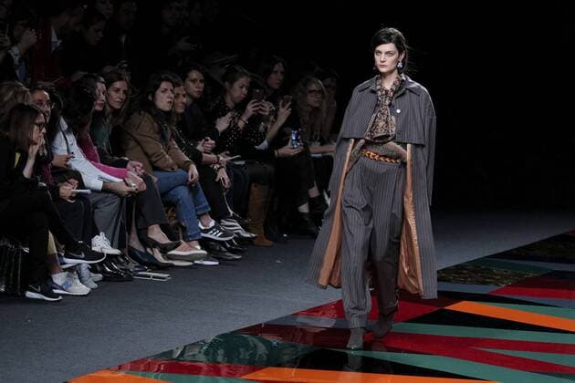 February 19, 2017 - Madrid, Spain - A model walks the runway at the AILANTO show during the Mercedes-Benz Madrid Fashion Week Autumn Winter 2017 2018 at IFEMA on February 19, 2017 in Madrid, Spain Madrid Spain  - ZUMAn230 20170219_zaa_n230_040 Copyright: xOscarxGonzalezx