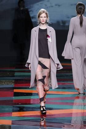 February 19, 2017 - Madrid, Spain - A model walks the runway at the AILANTO show during the Mercedes-Benz Madrid Fashion Week Autumn Winter 2017 2018 at IFEMA on February 19, 2017 in Madrid, Spain Madrid Spain  - ZUMAn230 20170219_zaa_n230_038 Copyright: xOscarxGonzalezx