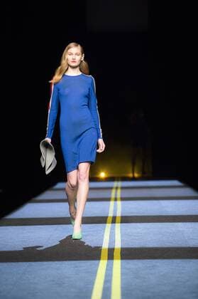 Model bei der Moises Nieto Fashion Show auf der Mercedes-Benz Fashion Week Madrid Autumn Winter 2017. Madrid, 18.02.2017 Moises Nieto Model  Foto:xDyDxFotografosx xFuturexImage
