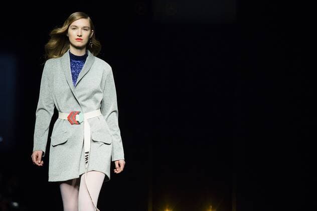 Model bei der Moises Nieto Fashion Show auf der Mercedes-Benz Fashion Week Madrid Autumn Winter 2017. Madrid, 18.02.2017 Moises Nieto Model  Foto:xDyDxFotografosx xFuturexImage