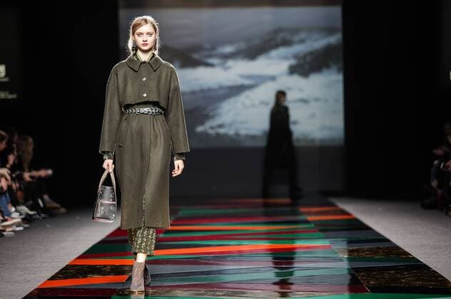 Model bei der Ailanto Fashion Show auf der Mercedes-Benz Fashion Week Madrid Autumn Winter 2017. Madrid, 19.02.2017 Ailanto Model  Foto:xDyDxFotografosx xFuturexImage