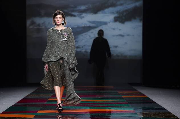 Model bei der Ailanto Fashion Show auf der Mercedes-Benz Fashion Week Madrid Autumn Winter 2017. Madrid, 19.02.2017 Ailanto Model  Foto:xDyDxFotografosx xFuturexImage