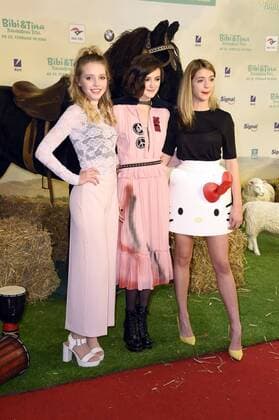 Lina Larissa Strahl, Lea van Acken und Lisa-Marie Koroll bei der Premiere des Kinofilms Bibi & Tina - Tohuwabohu Total im Cinestar Kulturbrauerei. Berlin, 19.02.2017 Foto:xF.xKernx xFuturexImage
