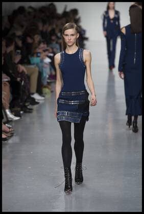 . 19 02 2017. London, United Kingdom. Models walk the catwalk at the David Koma show on day 3 of London Fashion Week 2017 at 180 The Strand, London, UK.  xBenxStevensx xi-Imagesx IIM-14435-0017