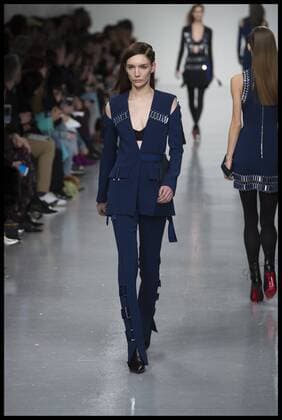 . 19 02 2017. London, United Kingdom. Models walk the catwalk at the David Koma show on day 3 of London Fashion Week 2017 at 180 The Strand, London, UK.  xBenxStevensx xi-Imagesx IIM-14435-0019