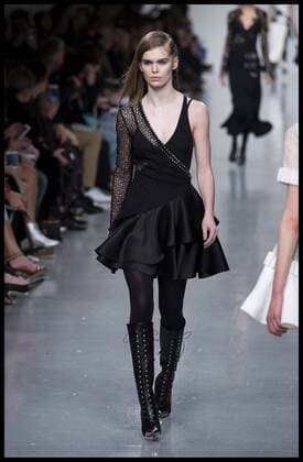 . 19 02 2017. London, United Kingdom. Models walk the catwalk at the David Koma show on day 3 of London Fashion Week 2017 at 180 The Strand, London, UK.  xBenxStevensx xi-Imagesx IIM-14435-0022