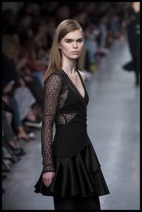 . 19 02 2017. London, United Kingdom. Models walk the catwalk at the David Koma show on day 3 of London Fashion Week 2017 at 180 The Strand, London, UK.  xBenxStevensx xi-Imagesx IIM-14435-0023