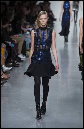 . 19 02 2017. London, United Kingdom. Models walk the catwalk at the David Koma show on day 3 of London Fashion Week 2017 at 180 The Strand, London, UK.  xBenxStevensx xi-Imagesx IIM-14435-0029