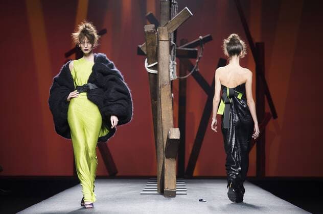 Madrid Fashion Week - Ulises Merida Modenschau Model bei der Ulises Merida Fashion Show auf der Mercedes-Benz Fashion Week Madrid Autumn Winter 2017. Madrid, 19.02.2017 Ulises Merida Model  Foto:xDyDxFotografosx xFuturexImage