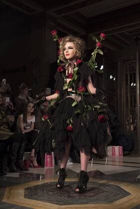 United Kingdom: London Fashion Week Pam Hogg Fashion Show Pam Hogg s fashion show AW17 at London Fashion Scout. Ellie Rae Winstone (right) Pam Hogg is an iconic British fashion designer, in the fashion since the early 80s.  AlbertoxPezzali
