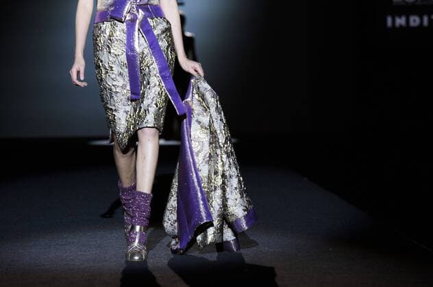 Model bei der Malne Fashion Show auf der Mercedes-Benz Fashion Week Madrid Autumn Winter 2017. Madrid, 19.02.2017 Malne Model  Foto:xDyDxFotografosx xFuturexImage