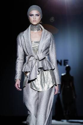 Model bei der Malne Fashion Show auf der Mercedes-Benz Fashion Week Madrid Autumn Winter 2017. Madrid, 19.02.2017 Malne Model  Foto:xDyDxFotografosx xFuturexImage
