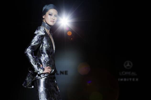 Model bei der Malne Fashion Show auf der Mercedes-Benz Fashion Week Madrid Autumn Winter 2017. Madrid, 19.02.2017 Malne Model  Foto:xDyDxFotografosx xFuturexImage