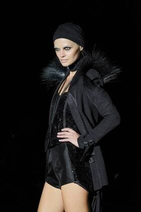 February 19, 2017 - Madrid, Spain - A model walks the runway at the MALNE show during the Mercedes-Benz Madrid Fashion Week Autumn Winter 2017 2018 at IFEMA on February 19, 2017 in Madrid, Spain Madrid Spain  - ZUMAn230 20170219_zaa_n230_415 Copyright: xOscarxGonzalezx