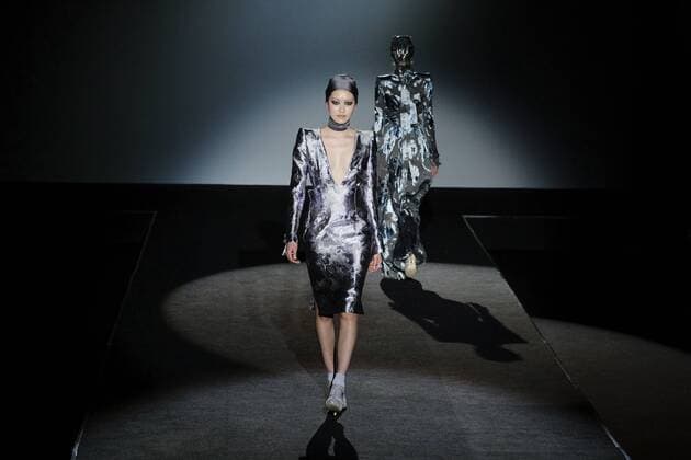 February 19, 2017 - Madrid, Spain - A model walks the runway at the MALNE show during the Mercedes-Benz Madrid Fashion Week Autumn Winter 2017 2018 at IFEMA on February 19, 2017 in Madrid, Spain Madrid Spain  - ZUMAn230 20170219_zaa_n230_399 Copyright: xOscarxGonzalezx