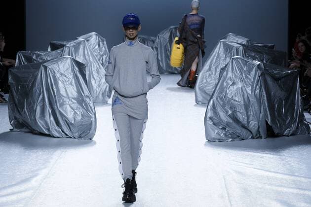 February 19, 2017 - Madrid, Spain - A model walks the runway at the MARIA KE FISHERMAN show during the Mercedes-Benz Madrid Fashion Week Autumn Winter 2017 2018 at IFEMA on February 19, 2017 in Madrid, Spain Madrid Spain  - ZUMAn230 20170219_zaa_n230_507 Copyright: xOscarxGonzalezx