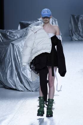 February 19, 2017 - Madrid, Spain - A model walks the runway at the MARIA KE FISHERMAN show during the Mercedes-Benz Madrid Fashion Week Autumn Winter 2017 2018 at IFEMA on February 19, 2017 in Madrid, Spain Madrid Spain  - ZUMAn230 20170219_zaa_n230_515 Copyright: xOscarxGonzalezx