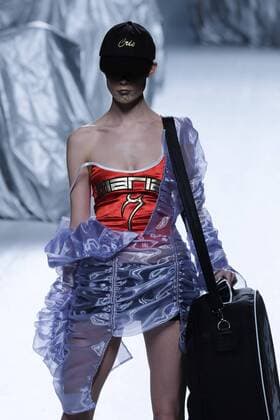 February 19, 2017 - Madrid, Spain - A model walks the runway at the MARIA KE FISHERMAN show during the Mercedes-Benz Madrid Fashion Week Autumn Winter 2017 2018 at IFEMA on February 19, 2017 in Madrid, Spain Madrid Spain  - ZUMAn230 20170219_zaa_n230_514 Copyright: xOscarxGonzalezx
