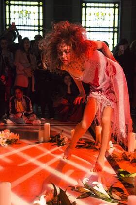 London, UK. 19 February 2017. Haluminous presentation at Fashion Scout during London Fashion Week. Haluminous, Fashion Scout, London Fashion Week, London, UK 