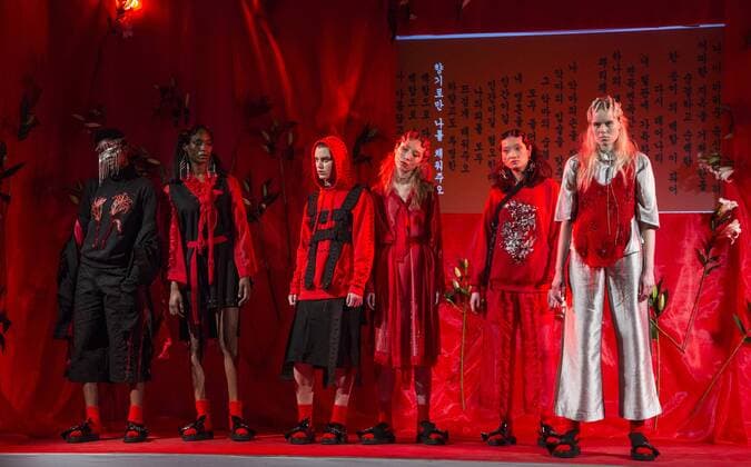London, UK. 19 February 2017. Haluminous presentation at Fashion Scout during London Fashion Week. Haluminous, Fashion Scout, London Fashion Week, London, UK 