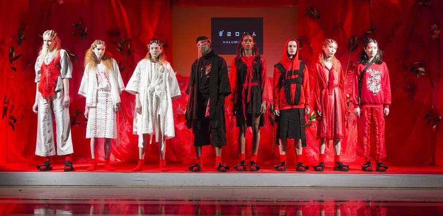 London, UK. 19 February 2017. Haluminous presentation at Fashion Scout during London Fashion Week. Haluminous, Fashion Scout, London Fashion Week, London, UK 