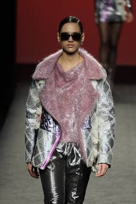 February 19, 2017 - Madrid, Spain - A model walks the runway at the Custo Barcelona show during the Mercedes-Benz Madrid Fashion Week Autumn Winter 2017 at Ifema on February 19, 2017 in Madrid, Spain Madrid Spain  - ZUMAn230 20170219_zaa_n230_867 Copyright: xOscarxGonzalezx